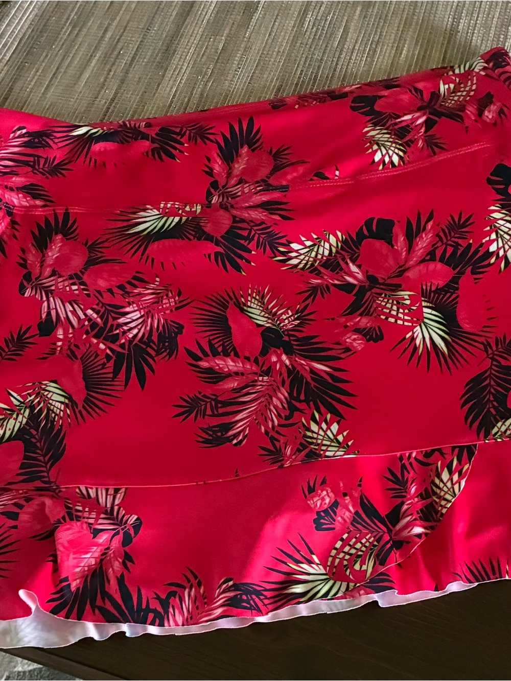 Greg Norman Collection Red Tropical Floral Skort